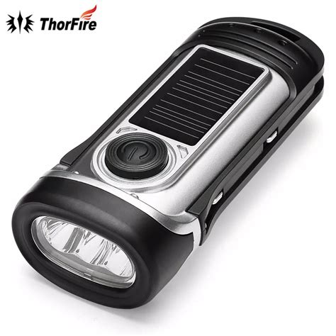 Aliexpress.com : Buy ThorFire Solar Flashlight Hand Crank Solar Powered Rechargeable Flashlight ...