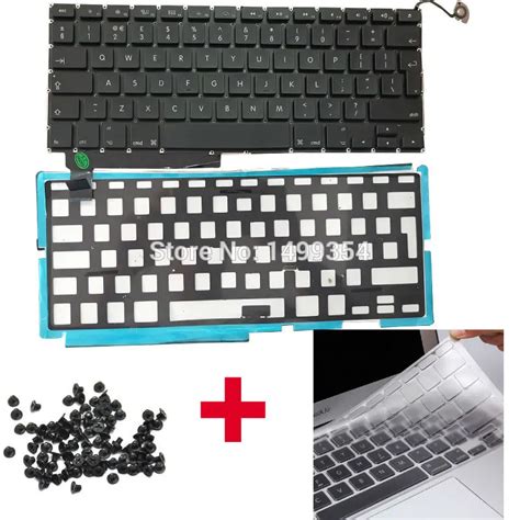 Genuine A1286 UK EU Keyboard With Backlight Keyboard Screws For Apple Macbook Pro 15'' A1286 ...