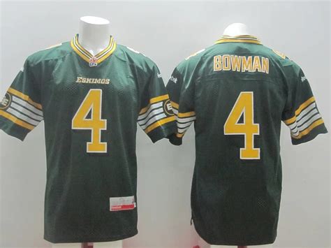 Wholesale Mens Edmonton Eskimos CFL Jerseys #4 Adarius Bowman Green Canada Football League ...