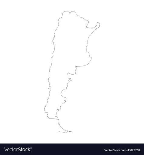 Argentina country map outline Royalty Free Vector Image