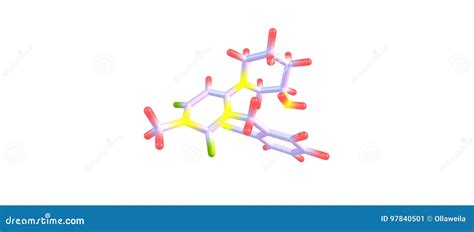 Alogliptin Molecular Structure Isolated on White Stock Illustration ...