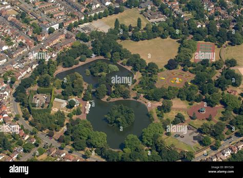 An aerial view of West Park Wolverhampton West Midlands England Uk Stock Photo - Alamy