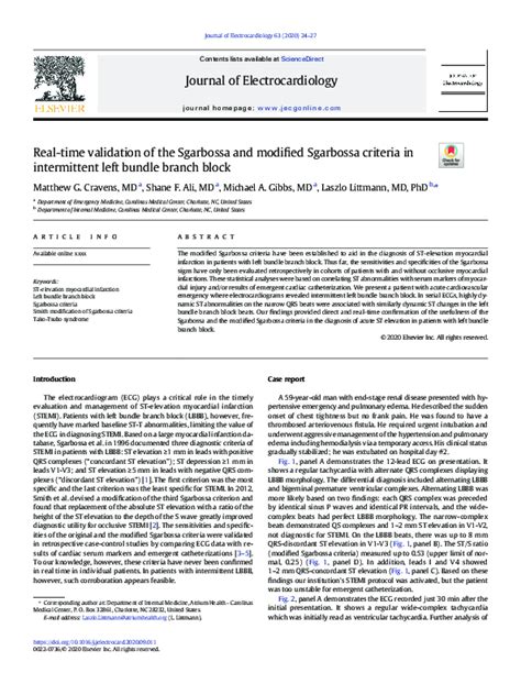 (PDF) Real-time validation of the Sgarbossa and modified Sgarbossa ...