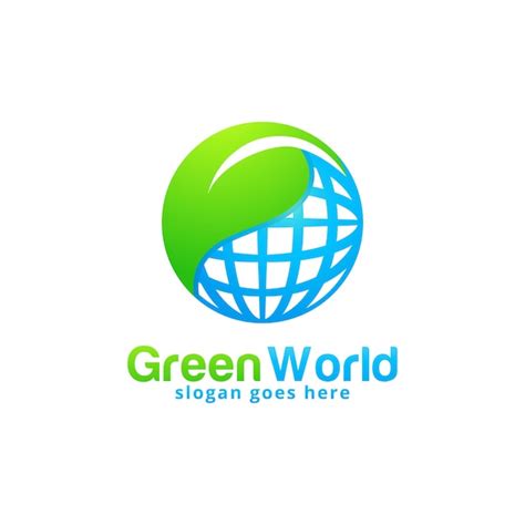 Premium Vector | Green World logo design template