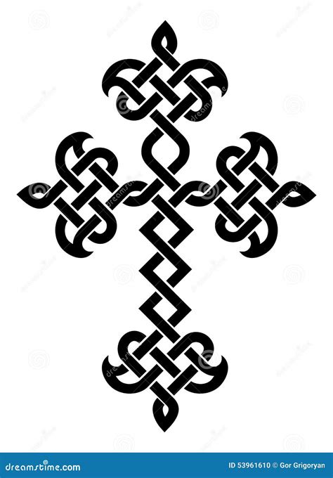 Traditional Armenian Apostolic Church Cross Clip Art Cartoon Vector | CartoonDealer.com #57454965