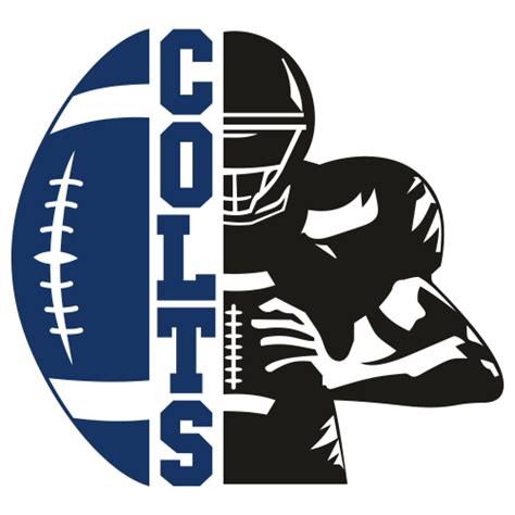 Indianapolis Colts Distressed Football Player SVG | Indianapolis Colts Distressed Football Half ...