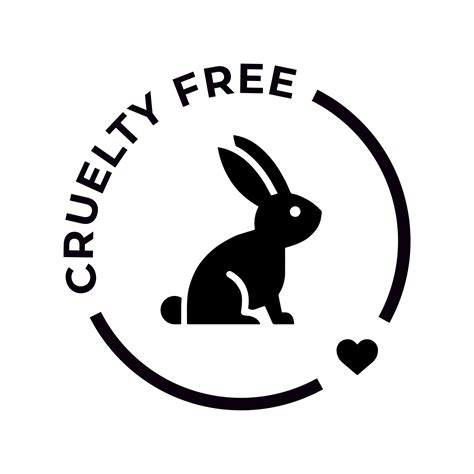 Animal cruelty free icon. Not tested on animals with rabbit silhouette ...