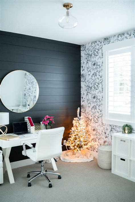 Black Shiplap Accent Wall - My Office Reveal!