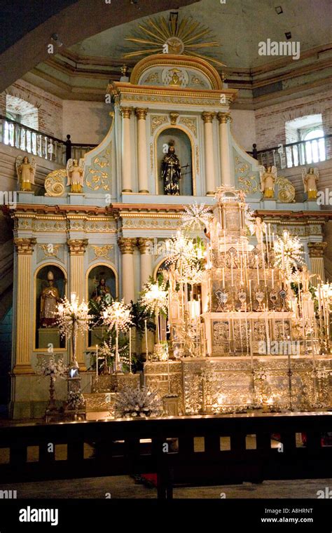 San Guillermo Parish Church, Bacolor Pampanga, Philippines Stock Photo - Alamy