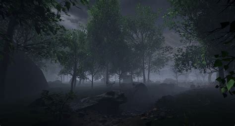 ArtStation - Night Forest Path