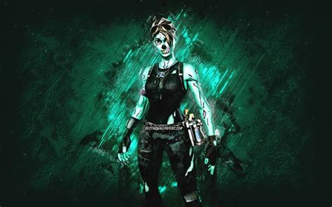 Download wallpapers Ghoul Trooper Skin, Fortnite, main characters, blue stone background, Ghoul ...