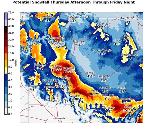 Flagstaff could receive up to 25 inches of snow as storm moves through ...