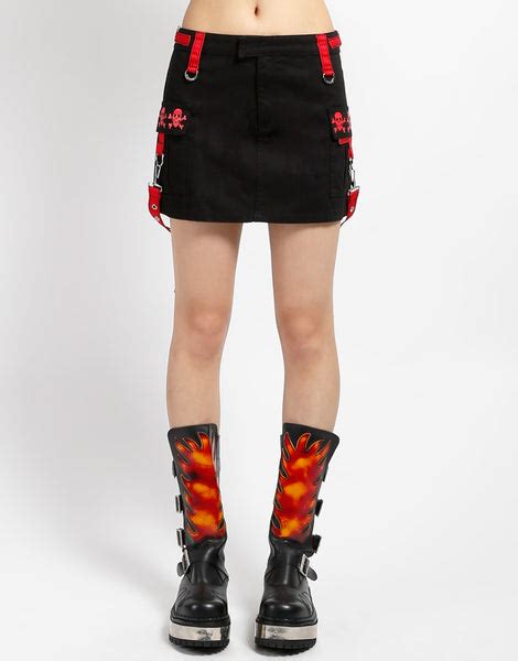 TRIPP NYC - CARGO POCKET SKIRT RED