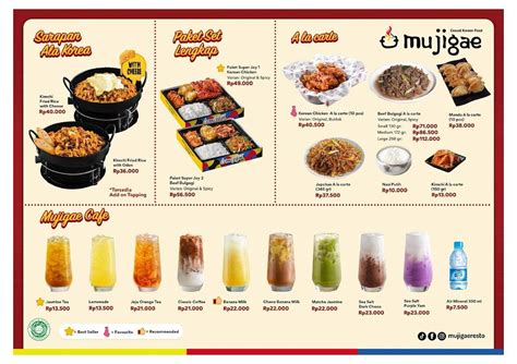 Menu at Mujigae Korean Delivery Peta restaurant, Bandung