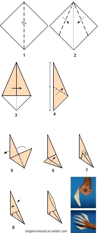 Origami Finger Claws | Creepy Origami Claws | Free Origami Diagram