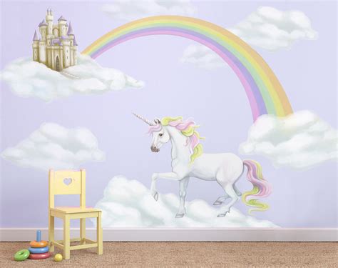 Rainbow Unicorn Wall Decals Wall Stickers Room Sets Inspire Murals