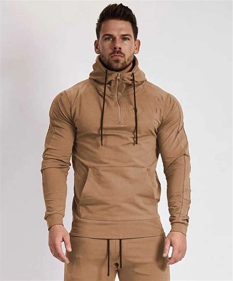 Custom Logo Blank Pullover Mens Sweat Suit With Hoodie Cotton Plain ...