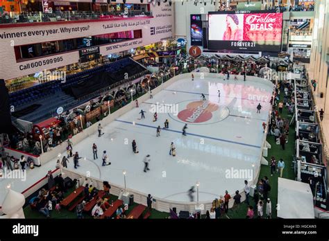 Dubai Ice Rink at Dubai Mall shopping mall, Dubai, United Arab Emirates Stock Photo - Alamy