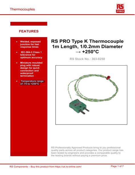 type K thermocouple