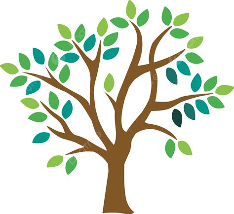 Simple Tree Vector, Nature, Tree, Leaves PNG and Vector with Transparent Background for Free ...