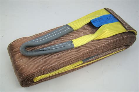 6" x 20' Brown Heavy Duty Nylon Sling Tow Recovery Strap 12,000 lbs Single Ply | Joseph Fazzio ...