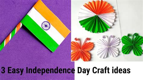 DIY 3 Easy Independence Day Craft/ Republic day Craft/ Easy Paper craft ...