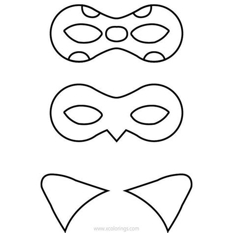 Mask of Miraculous Ladybug Coloring Pages - XColorings.com