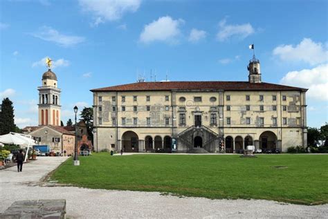 Castle Of Udine And Golden Angel On Belfry. Stock Photo - Image of castle, italy: 93415612