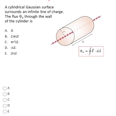 Solved A cylindrical Gaussian surface surrounds an infinite | Chegg.com