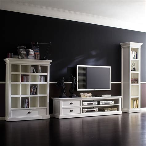 Halifax Medium Entertainment Storage Unit - Pure White | DCG Stores