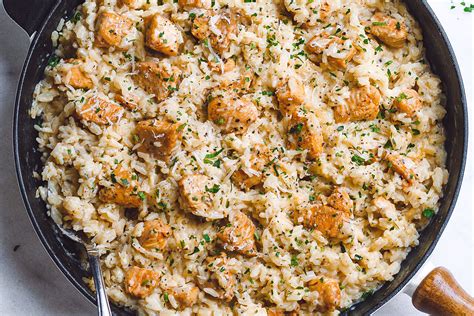 Creamy Parmesan Chicken and Rice Recipe – Chicken Risotto Recipe — Eatwell101