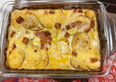 The Best Cheesy Au Gratin Potatoes And Ham Recipe - Back To My Southern ...