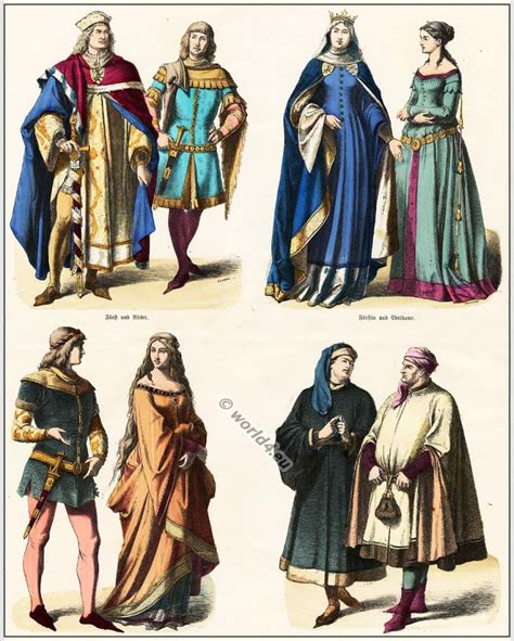 German medieval clothing in the 14th century. | Costume History