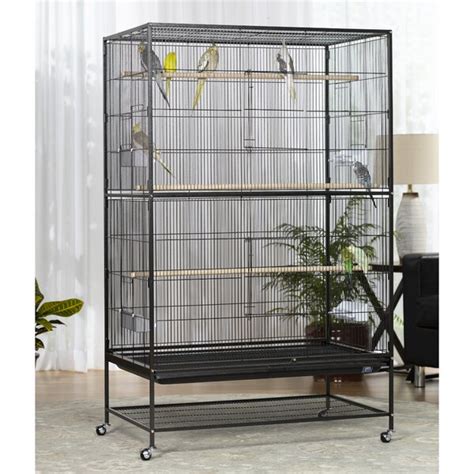 Tucker Murphy Pet™ Elsie 60'' Steel Flat Top Flight Cage with Wheels & Reviews | Wayfair