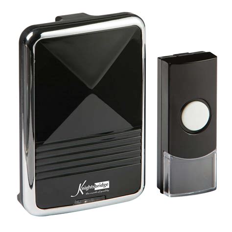 Knightsbridge DC001 Wireless Door Bell Chime - Black (200M Range) | eBay