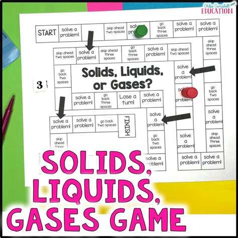 Solids Liquids Gases States of Matter Science Game 5th Grade Science ...