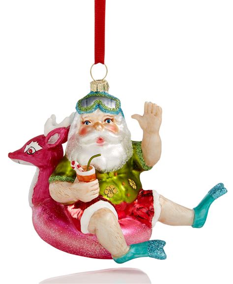 Holiday Lane At the Beach Santa on a Floatie Ornament Created For Macy's & Reviews - Home - Macy ...