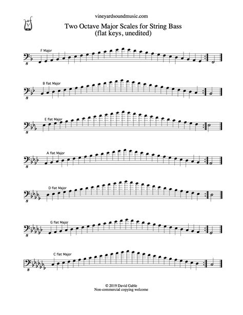 D Flat Major Scale Bass Clef