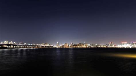 HD wallpaper: night view, seoul, korea, han river, light, bridge, a night view of seoul ...