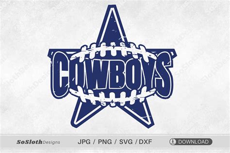 Cowboy Football Svg, Cowboy Star Svg Graphic by SoSlothDesigns · Creative Fabrica