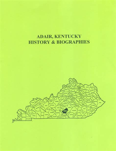 Adair County Kentucky History and Biographies - Mountain Press and ...