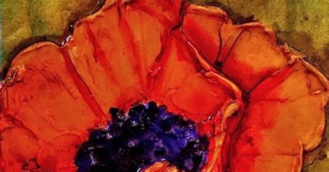 Daily Painters Abstract Gallery: Poppy Flower Art Painting "Orange ...