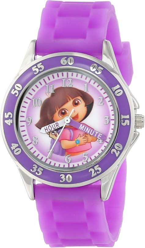 Amazon.com: Nickelodeon Kids' DOR9014 Dora the Explorer Time Teacher Watch with Purple Band ...