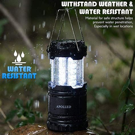 APOLLED Camping Lantern, 30-LED Collapsible Lantern with 6 AA Batteries, Survival Kit for ...