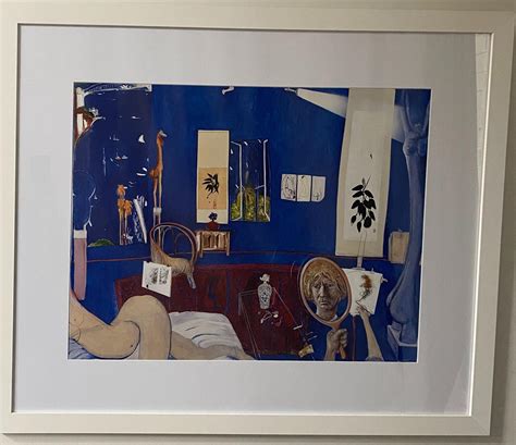 Bid Now: Brett Whiteley Self Portrait. Print Of The Original. Image Measures 53cm x 69cm. Frame ...