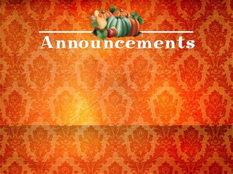 Harvest Time Church Announcement Background | Clover Media