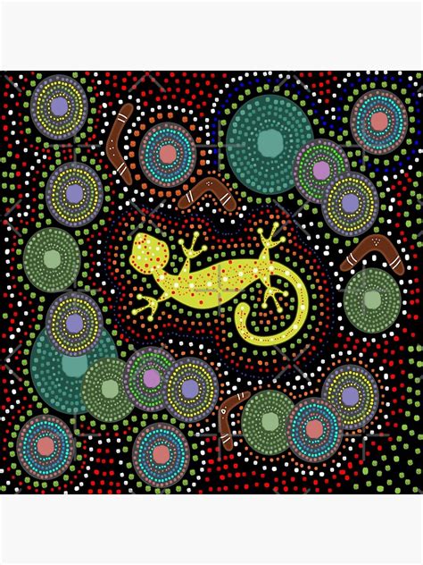 "Aboriginal Art Gecko" Poster for Sale by iamhewho | Redbubble