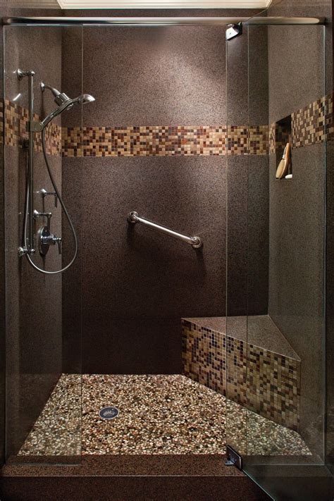 South-By-Southwest Multi-Tiered Shower Design in 2021 | Shower tile, Bathroom tile designs ...