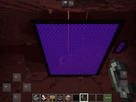 Largest possible nether portal on mobile (23x23, 469 blocks) : r/Minecraft