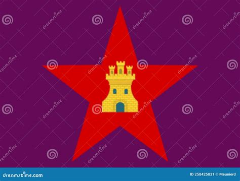 Glossy Glass Flag of Castilian Leftist Nationalism in Spain Stock Illustration - Illustration of ...